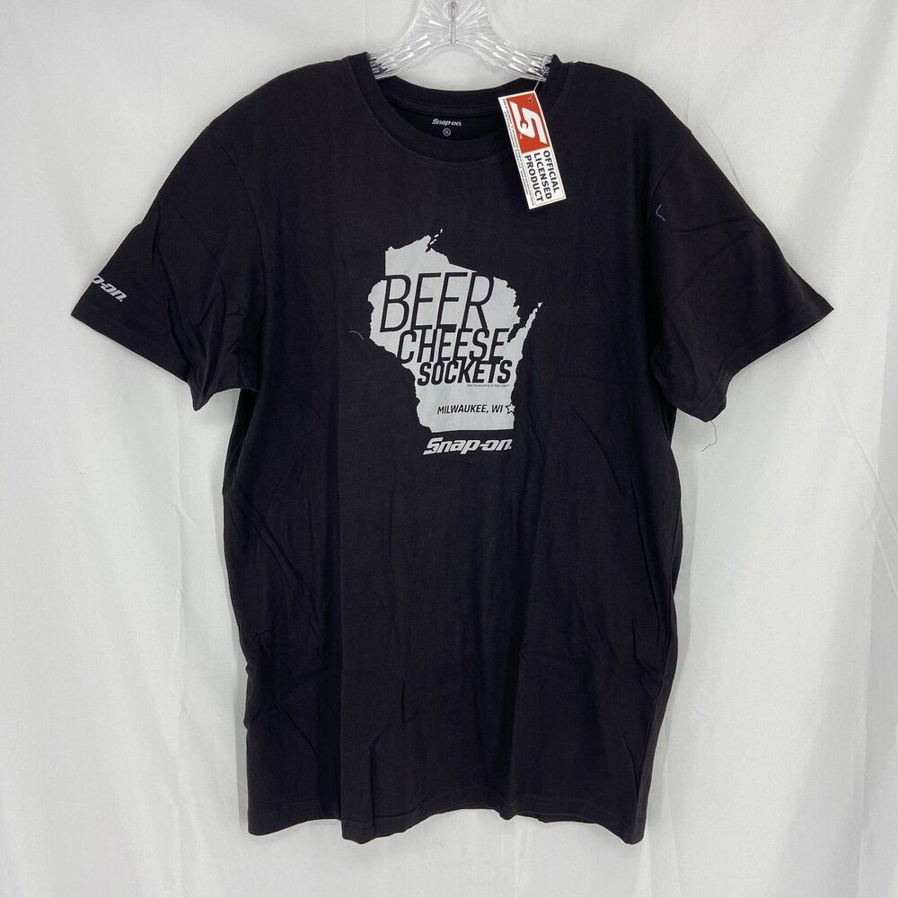 Snap-on Tools Shirt Wisconsin Beer Cheese Sockets Limited Black Mens Size XL